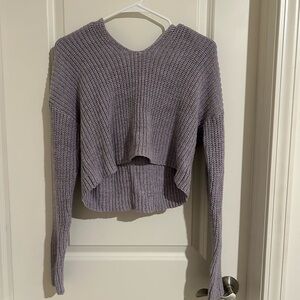 Aeropostale Lavender Knit Sweater With Hood